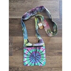 The Collection Royal Boho Crossbody Shoulder Bag Purse Messenger Small Tie Dye
